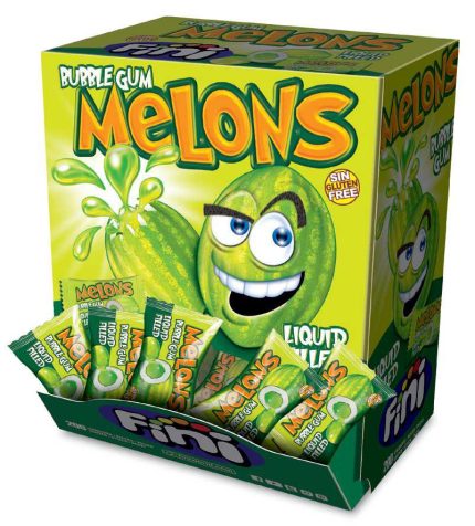FINI WRAPPED MELON LIQUID FILLED BUBBLEGUM (5 G) 15% PROMOTION FOR LIMITED TIME!