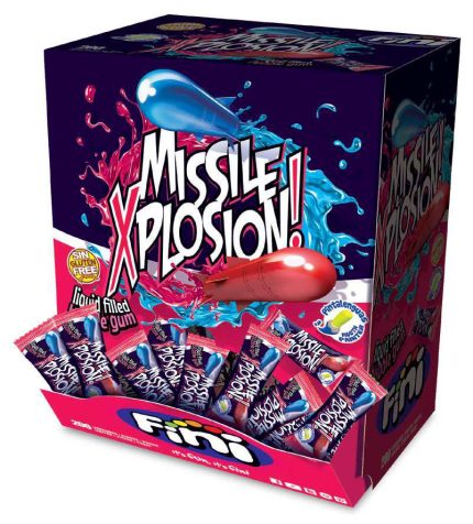 FINI WRAPPED MISSILE XPLOSION LIQUID FILLED MOUTH PAINTER BUBBLEGUM (5 G) 15% PROMOTION FOR LIMITED TIME!