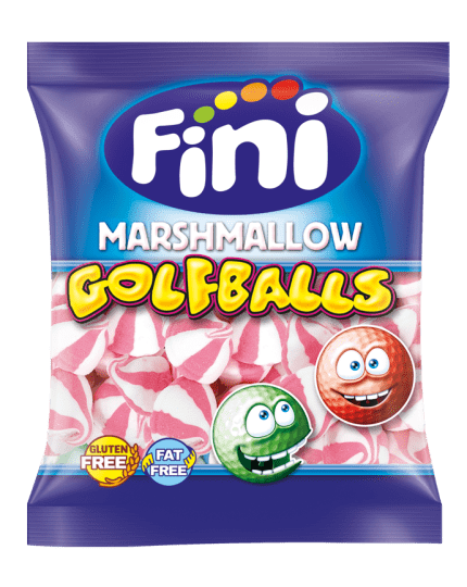FINI STRAWBERRY ELF HAT GOLFBALLS MARSHMALLOW (1 KG)
